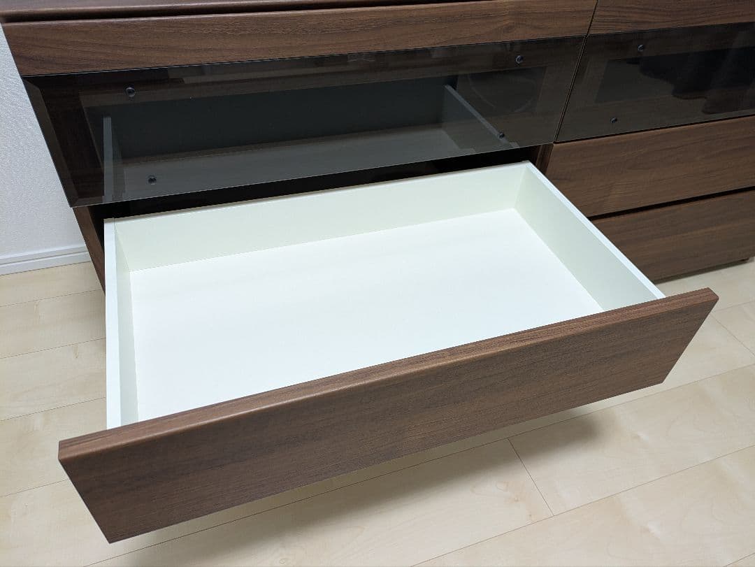 美品 pamouna パモウナ 木製 テレビボード リビングボード ウォルナット