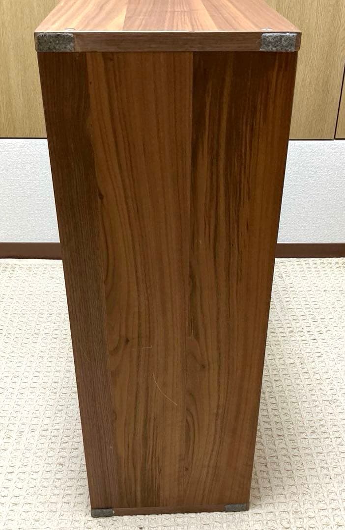 【美品】無印良品 スタッキングシェルフ　ワイド　2段　ウォールナット材　解体不可