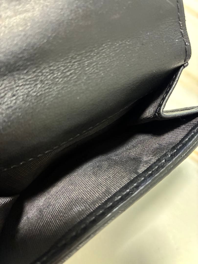 ま*る様 Dior ロータスウォレット カナージュ 三つ折り財布 ブラック