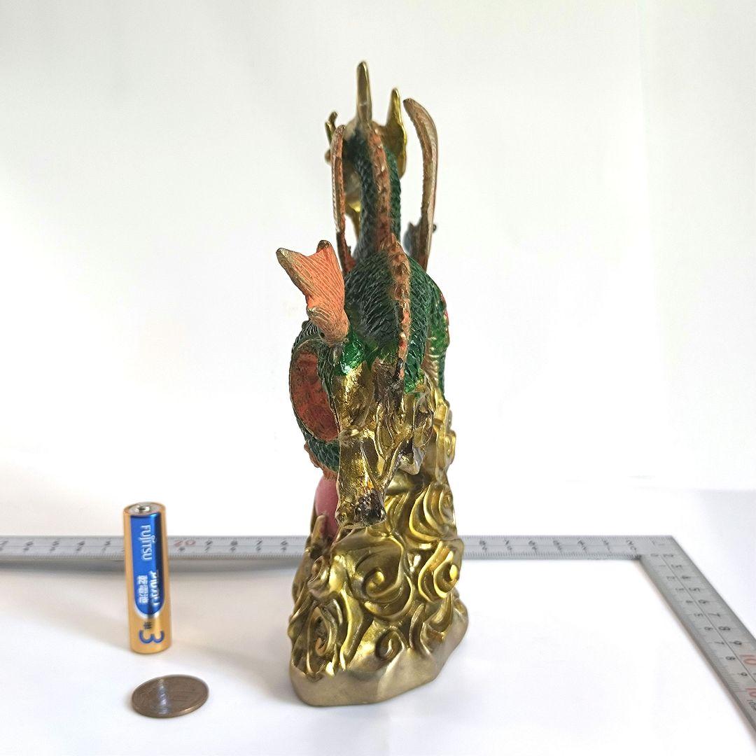 【強運、縁起物】銅製　飛龍、龍神　フライングドラゴン　中国、伝説　工芸品　置物