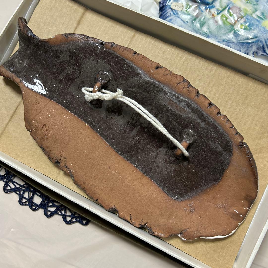 魚　壁掛け　陶板　カラフル　熱帯魚　レア　レトロ　4点まとめて