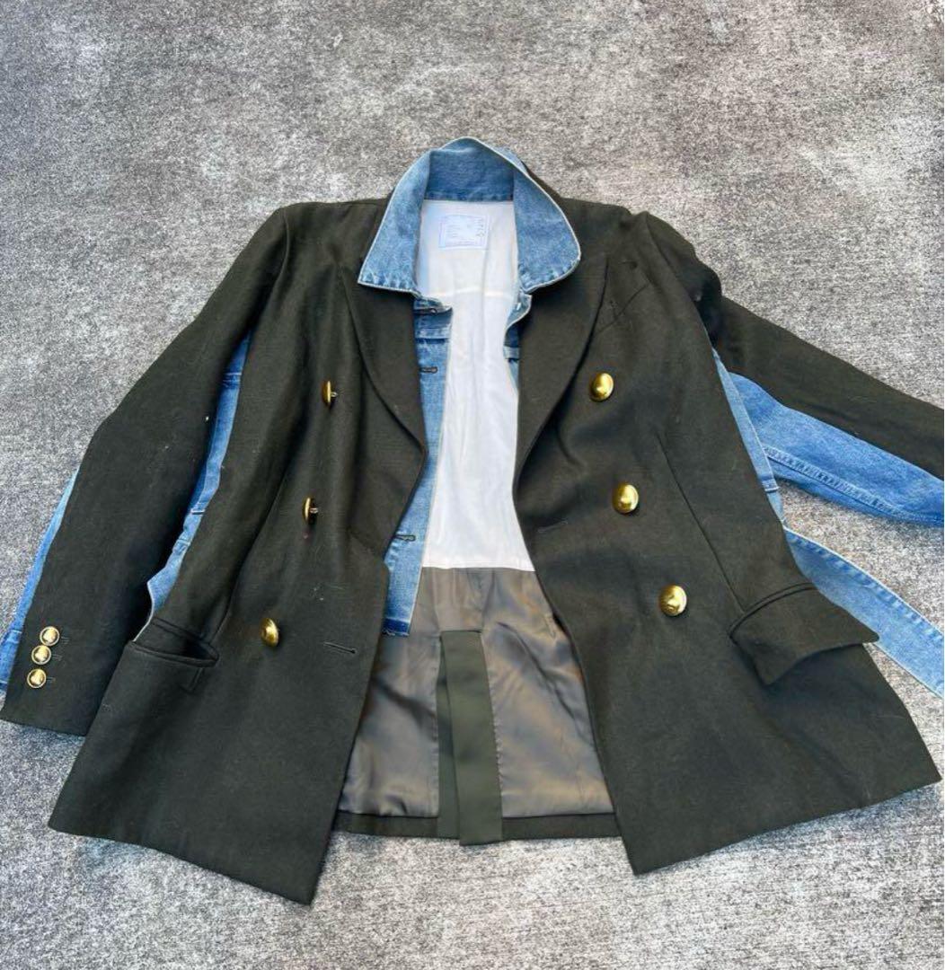 訳あり！sacai サンプル　ジャケット　デニム　ドッキング