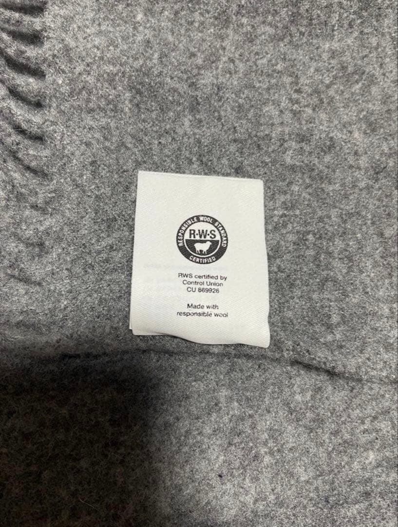 Acne Studios フリンジウール マフラー グレー