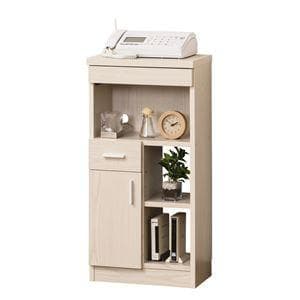 ルーター収納40（W40×D26.5×H80cm） 白木目 【完成品】
