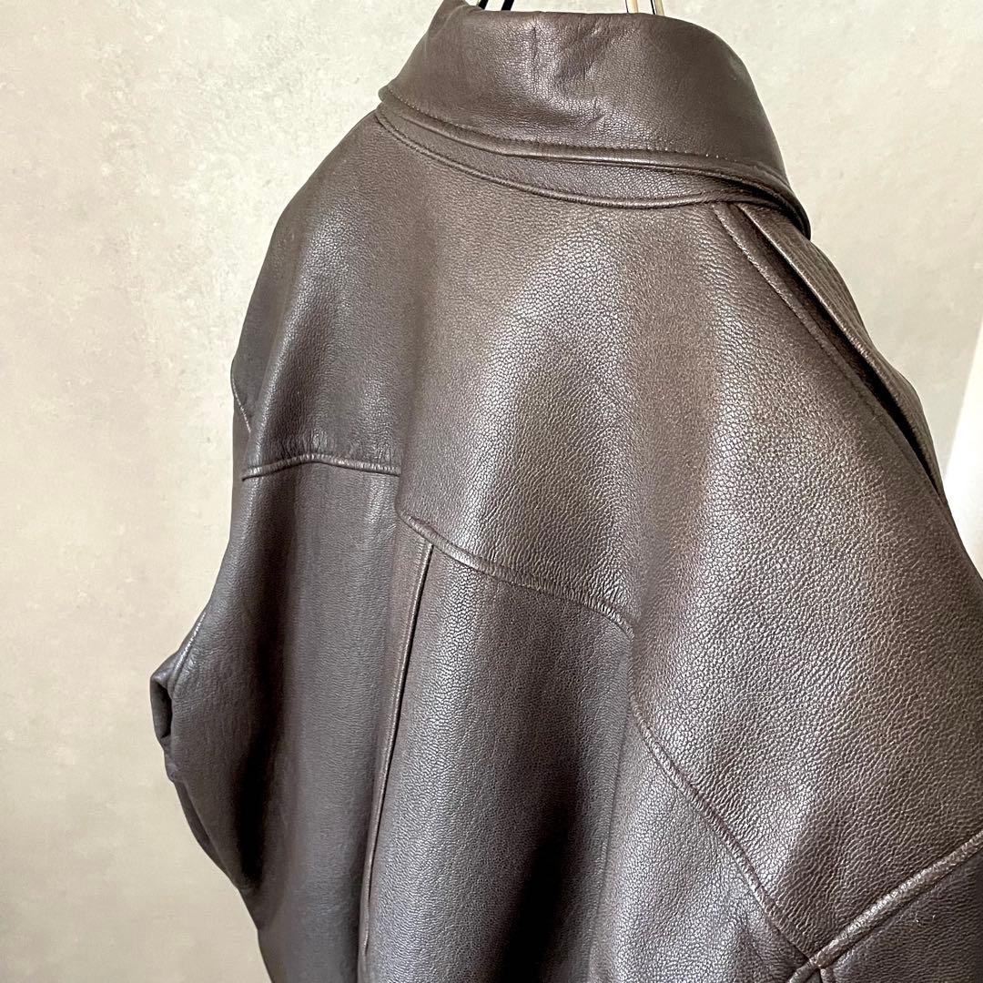 名作 80's L.L.Bean A-2 Leather Jacket L