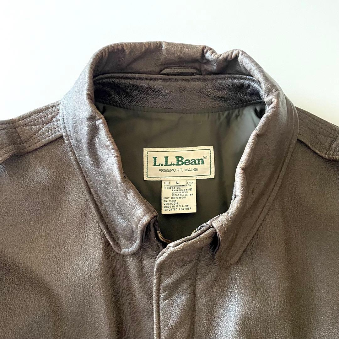 名作 80's L.L.Bean A-2 Leather Jacket L