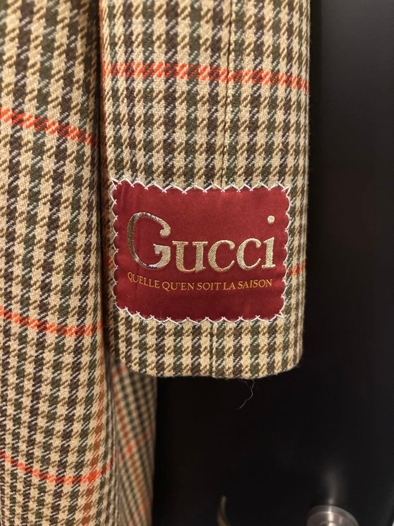 GUCCI 2021 ミケーレ チェック ステンカラーコート 44