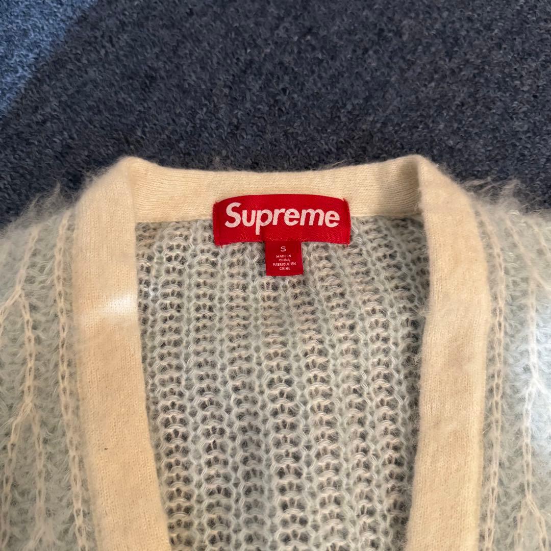 トップス supreme mohair 2-tone cardigan Ivoly