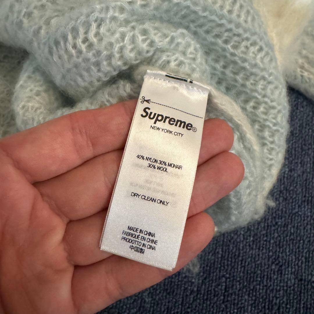 トップス supreme mohair 2-tone cardigan Ivoly