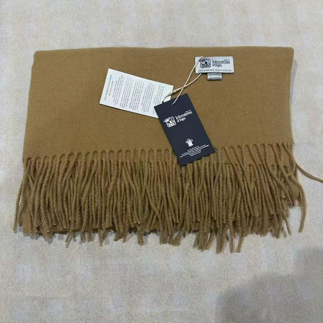 中*品様 Johnstons ジョンストンズ カシミア キャメルカラー 大判マフ