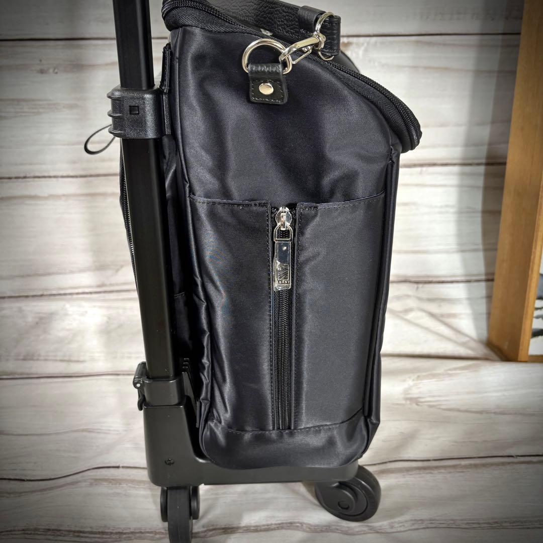 SWANY スワニー　キャリーバッグ　4輪ストッパー付　バッグ取外し可　ブラック