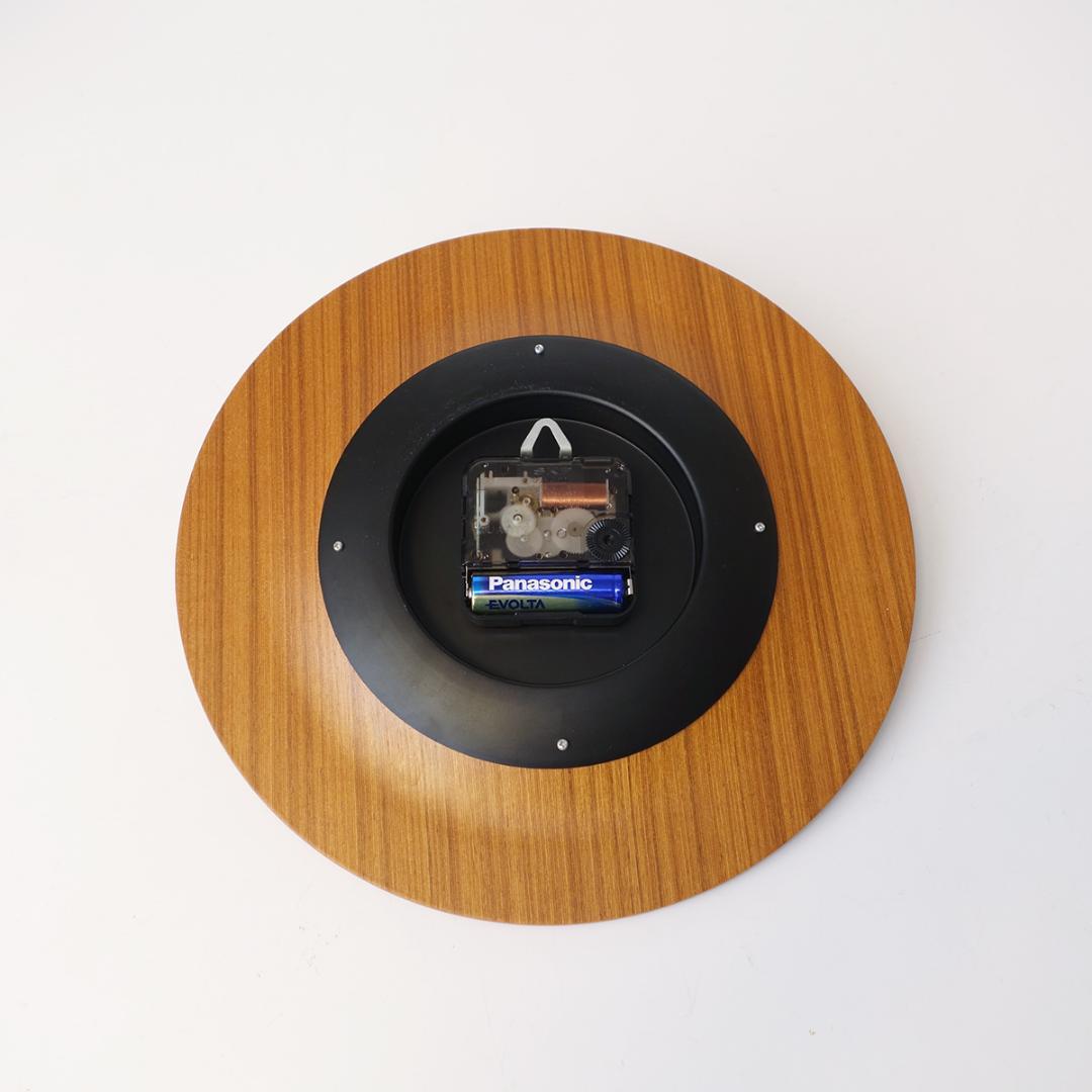 1点物 チーク材 プライウッド ミッドセンチュリーモダン かけ時計 改