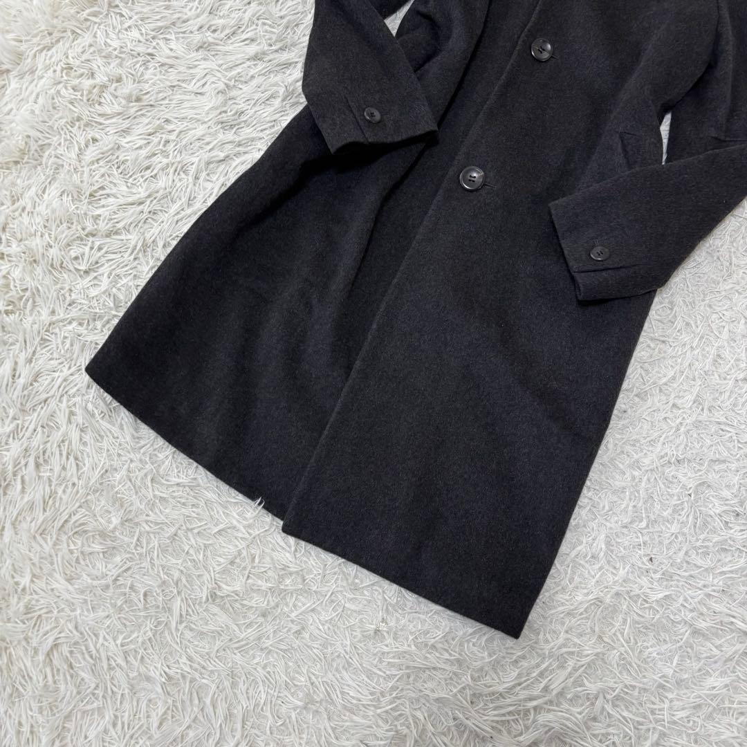 GALERIE VIE✨カシミヤ100 ロングコートショールカラー　ダークグレー