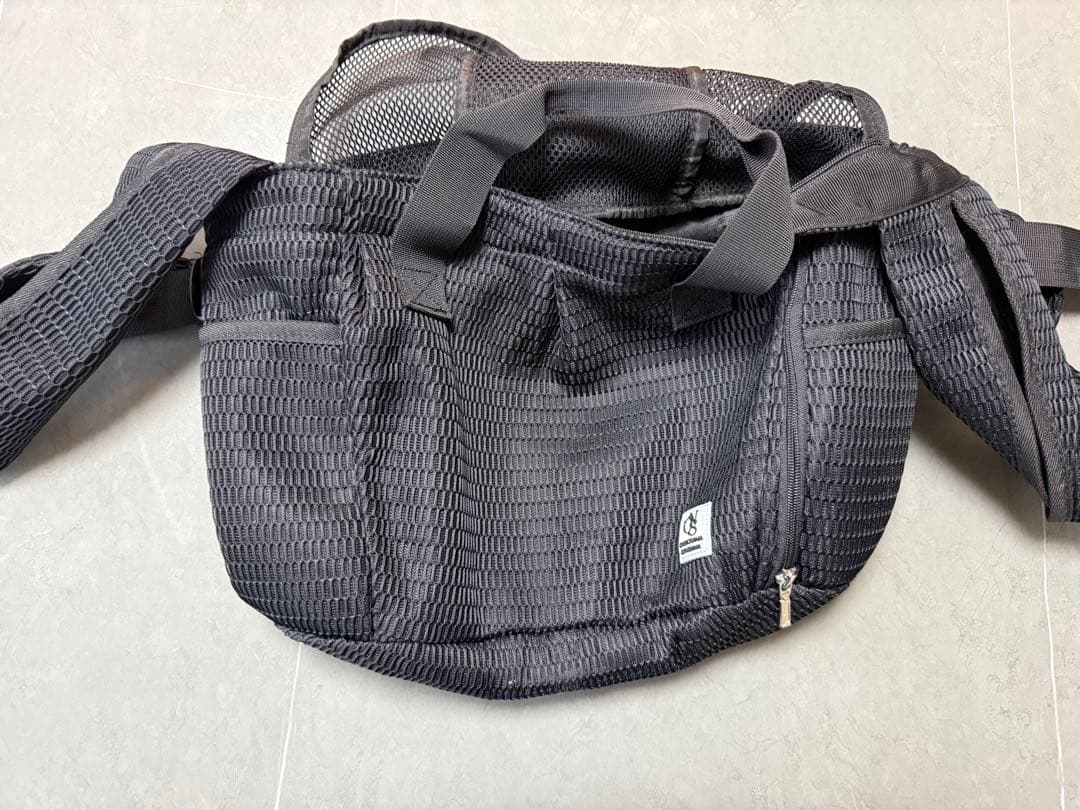 オネコサマ オイヌサマ　ブラック メッシュキャリーバッグ