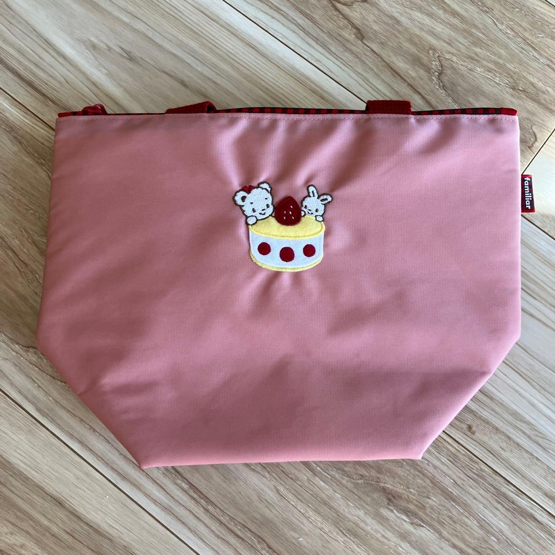 新品 未使用　ファミリア 保冷バッグ 保冷バック ピンク ケーキ