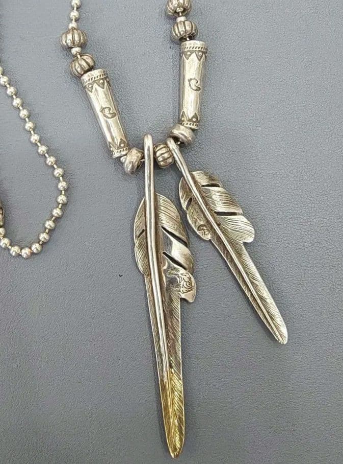LarrySmith　ラリースミス　カゼキリフェザー　先金　ネックレス
