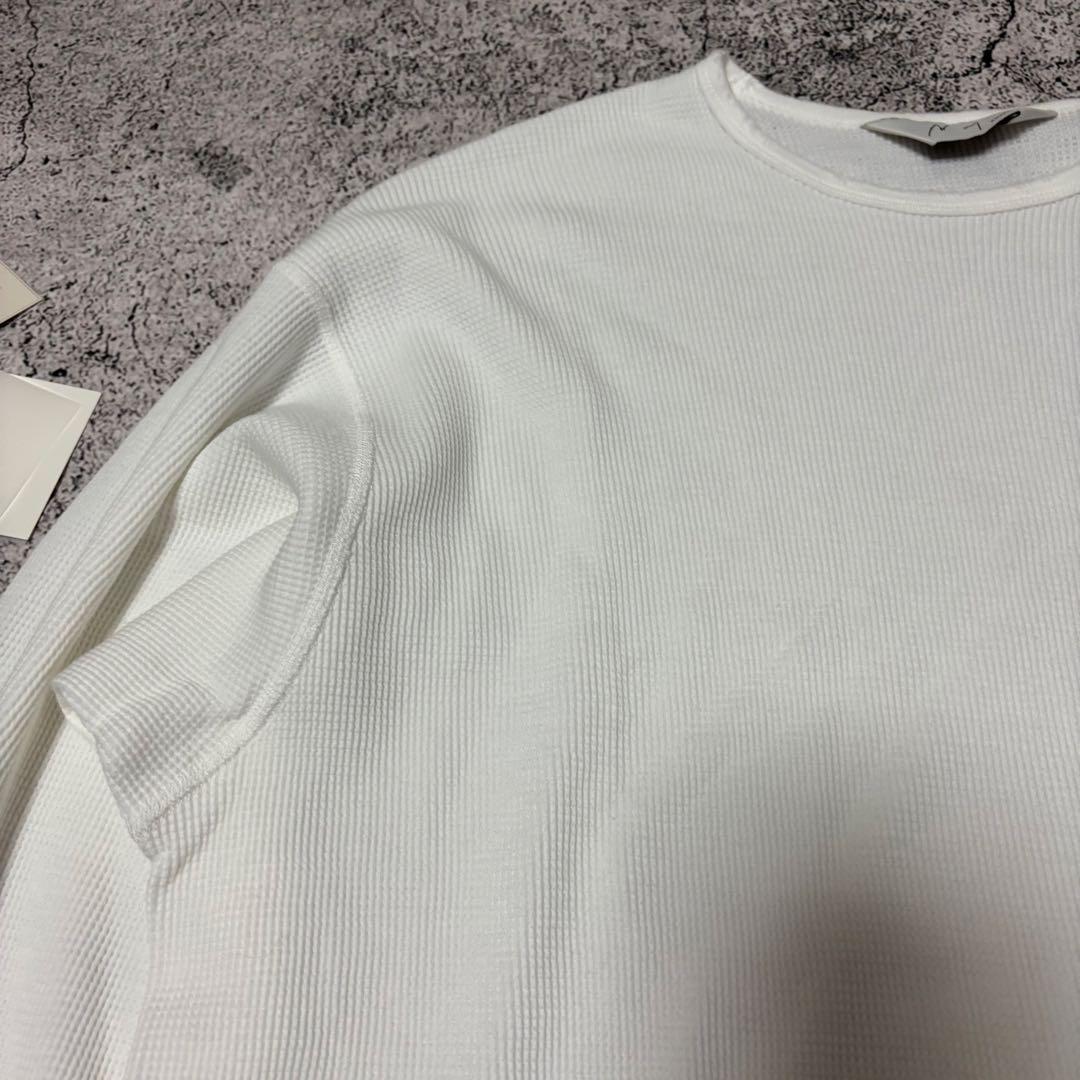 アンセルム　試着のみ　ダメージ加工　ワッフルクルーネックT タグあり