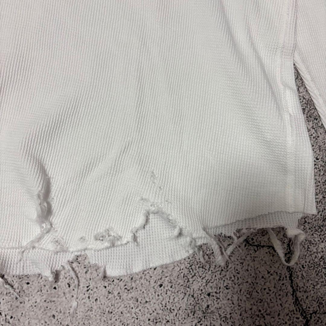 アンセルム　試着のみ　ダメージ加工　ワッフルクルーネックT タグあり