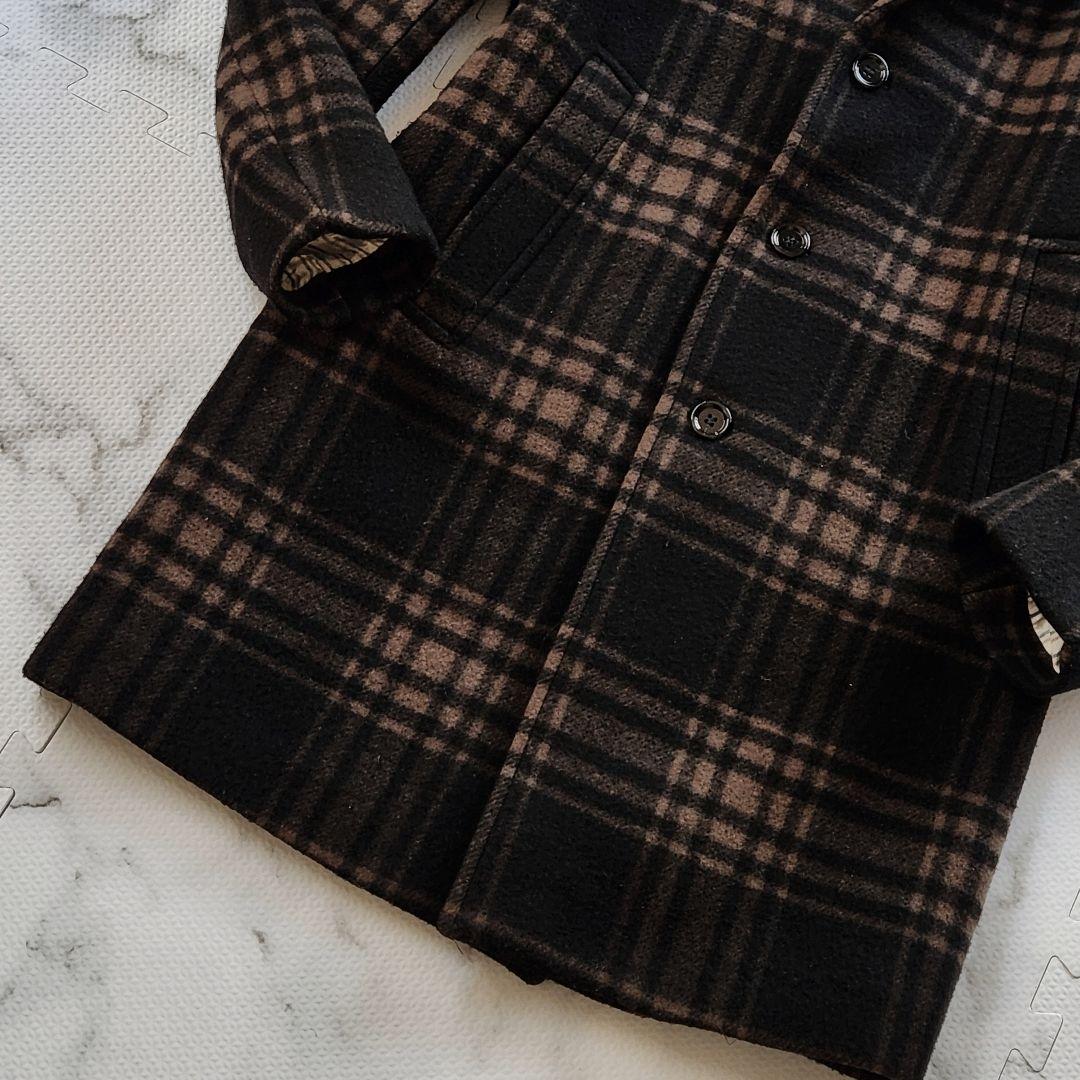 美品✨現行タグ HUGO BOSS チェスターコート マルチチェック 肌触り◎