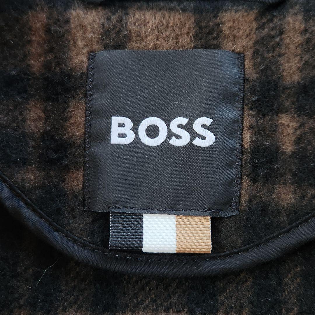 美品✨現行タグ HUGO BOSS チェスターコート マルチチェック 肌触り◎