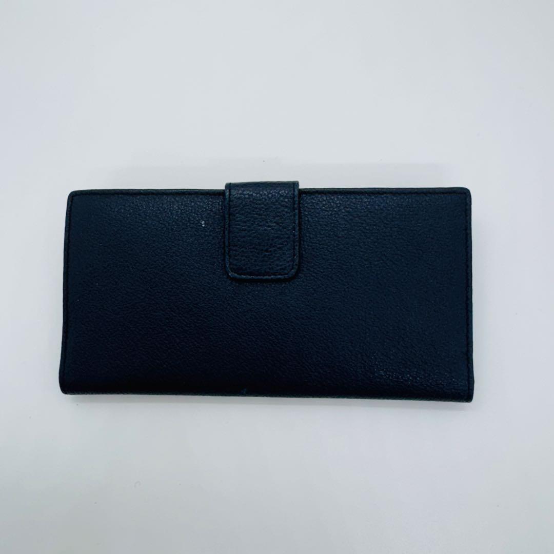 ✨GUCCI✨グッチ✨レザー✨ネイビー✨バンブー✨長財布✨