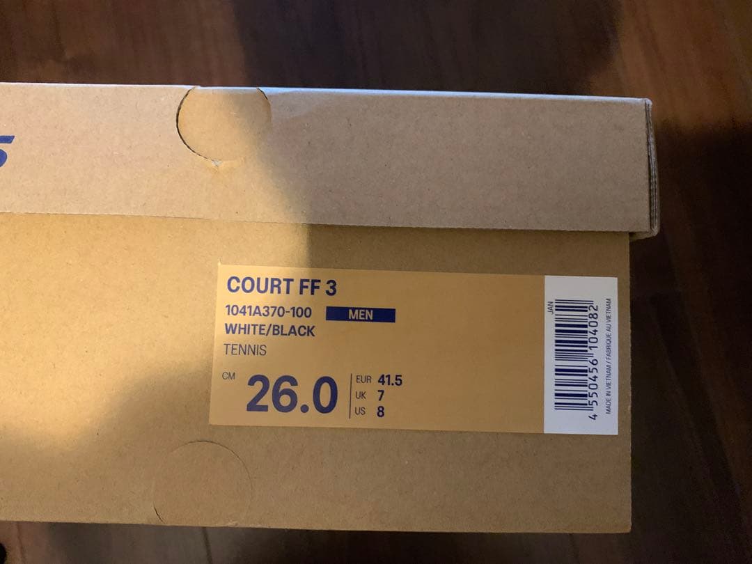 アシックス　COURT FF 3 26cm ジョコビッチ　コート　FF3 白