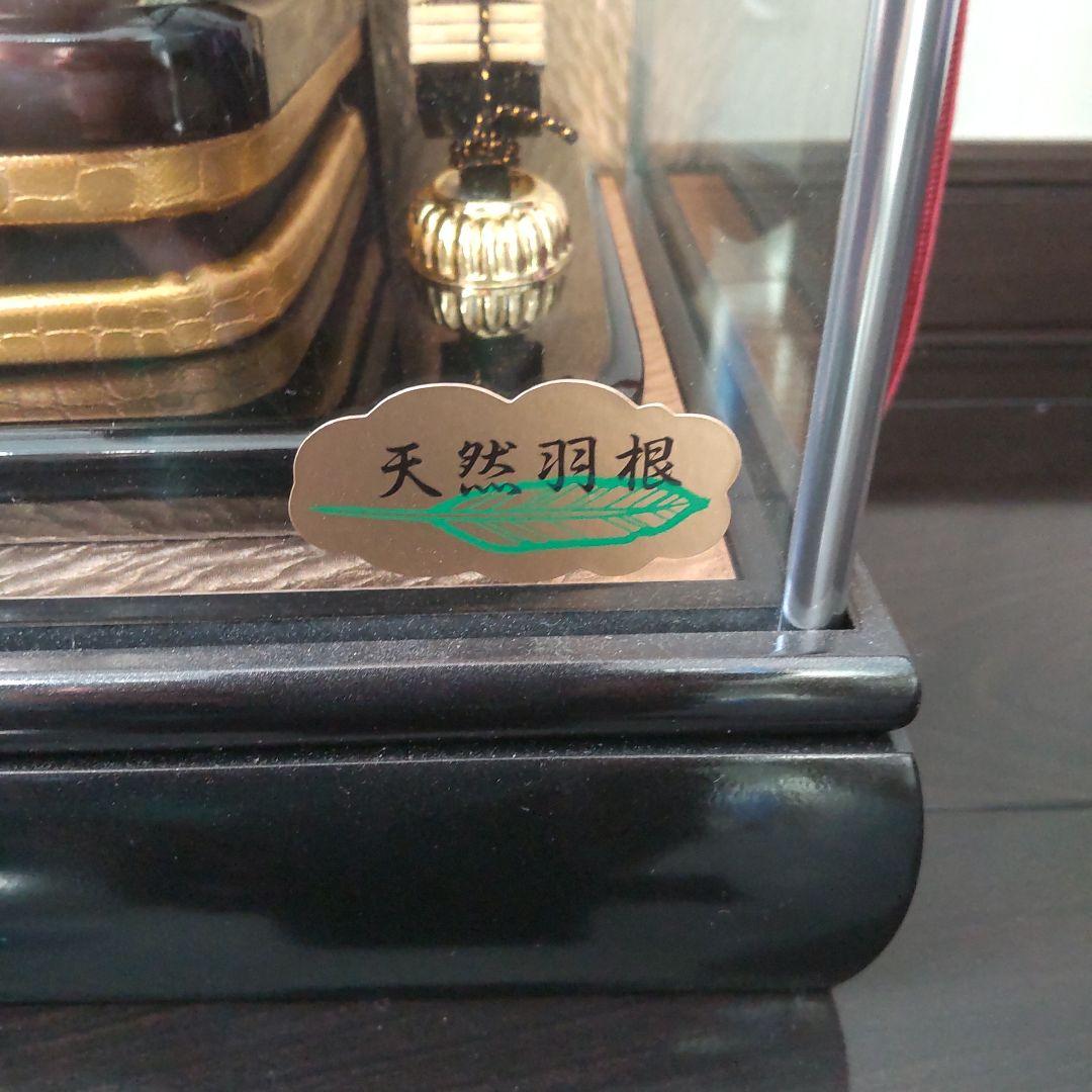 久月 破魔弓 天然羽根 ケース飾り