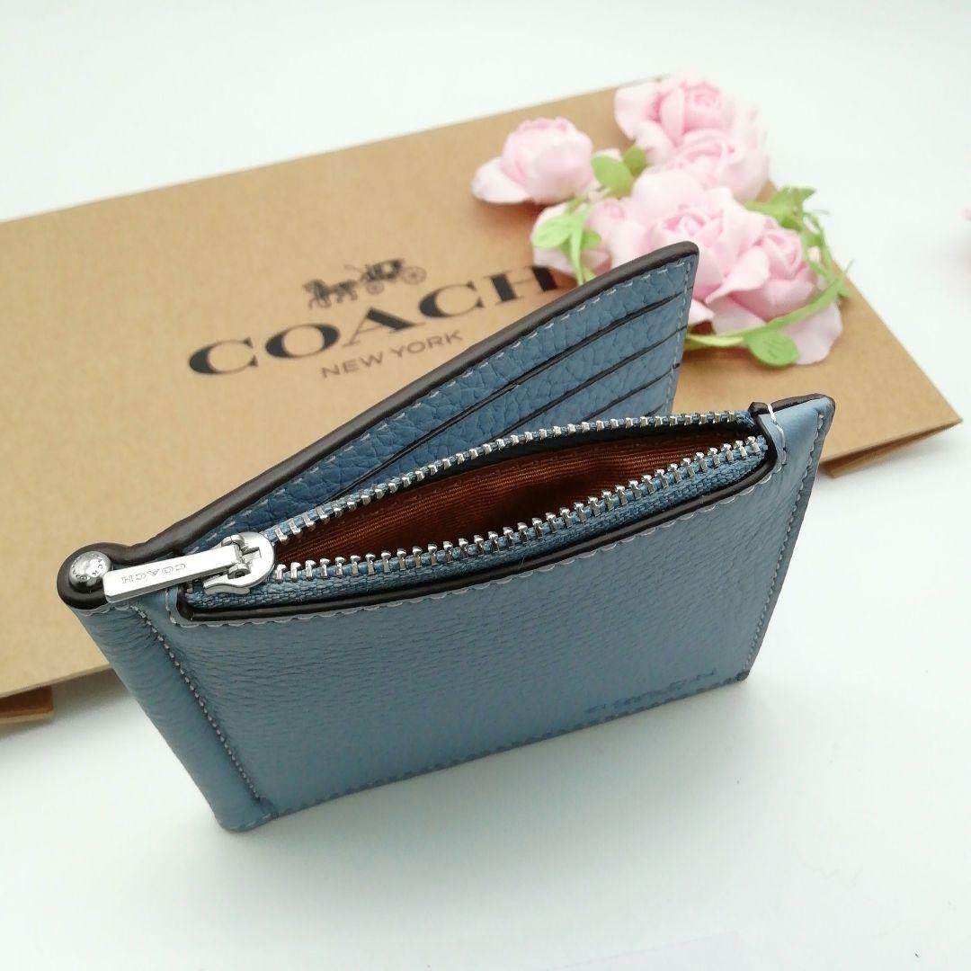 新商品　COACH　マネークリップ　折り財布　正規品