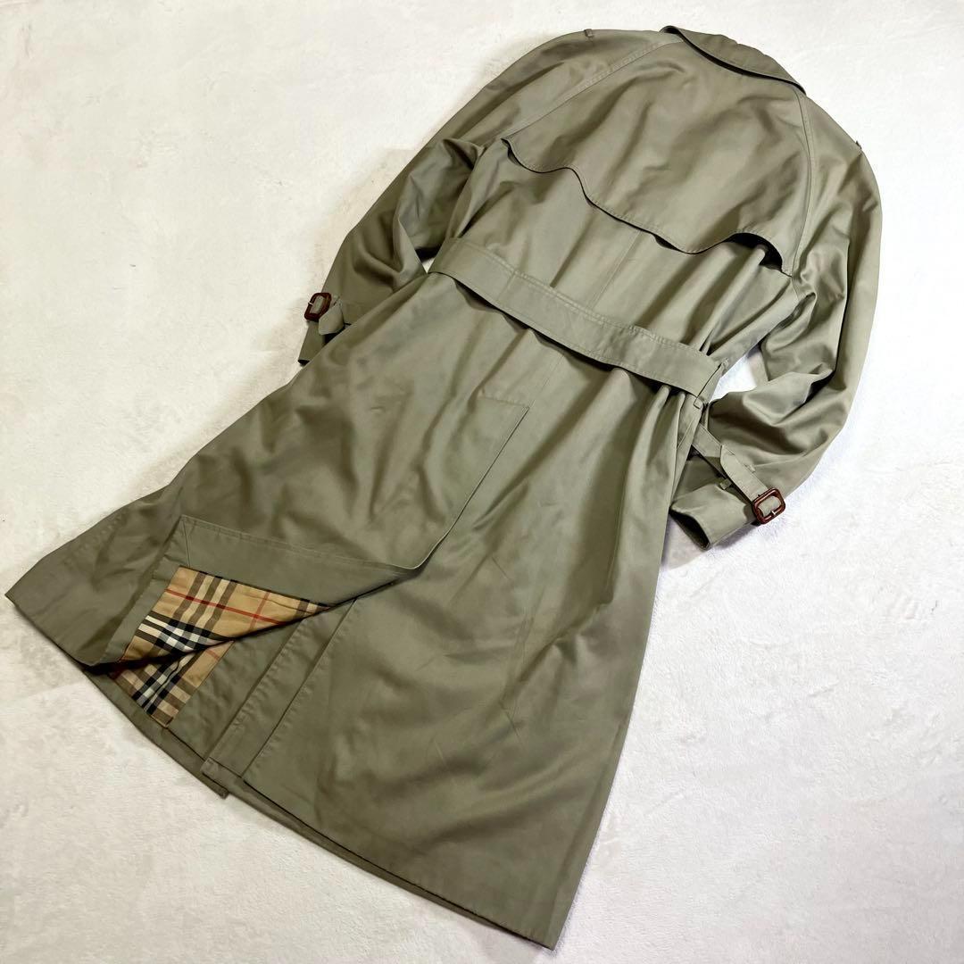 バーバリー　トレンチコート　ステンカラーコート　ロング裏ノバチェック　ベルト付