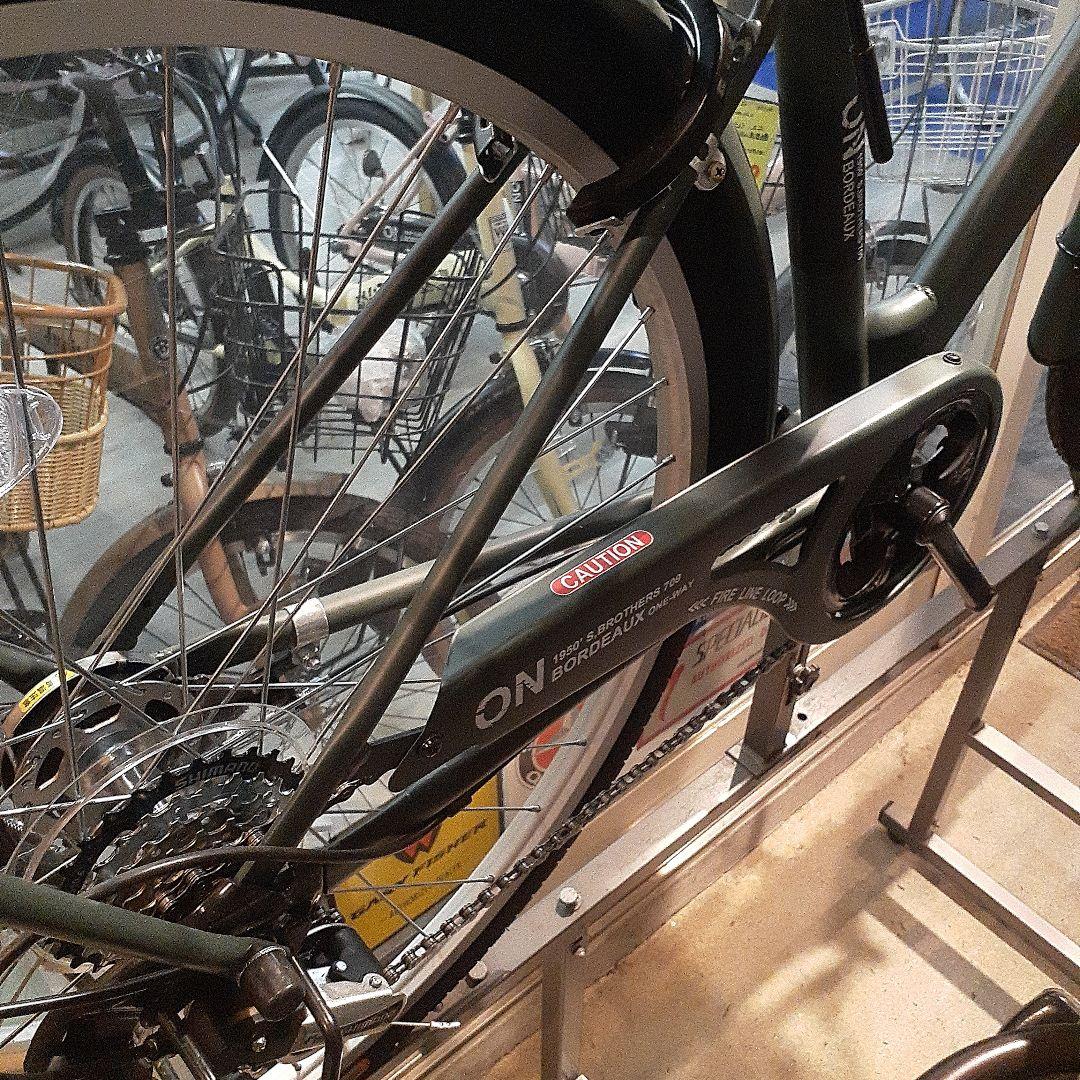 通学ファッション自転車 引き取り限定 メルカリ価格 オートライト 6段変速 値下
