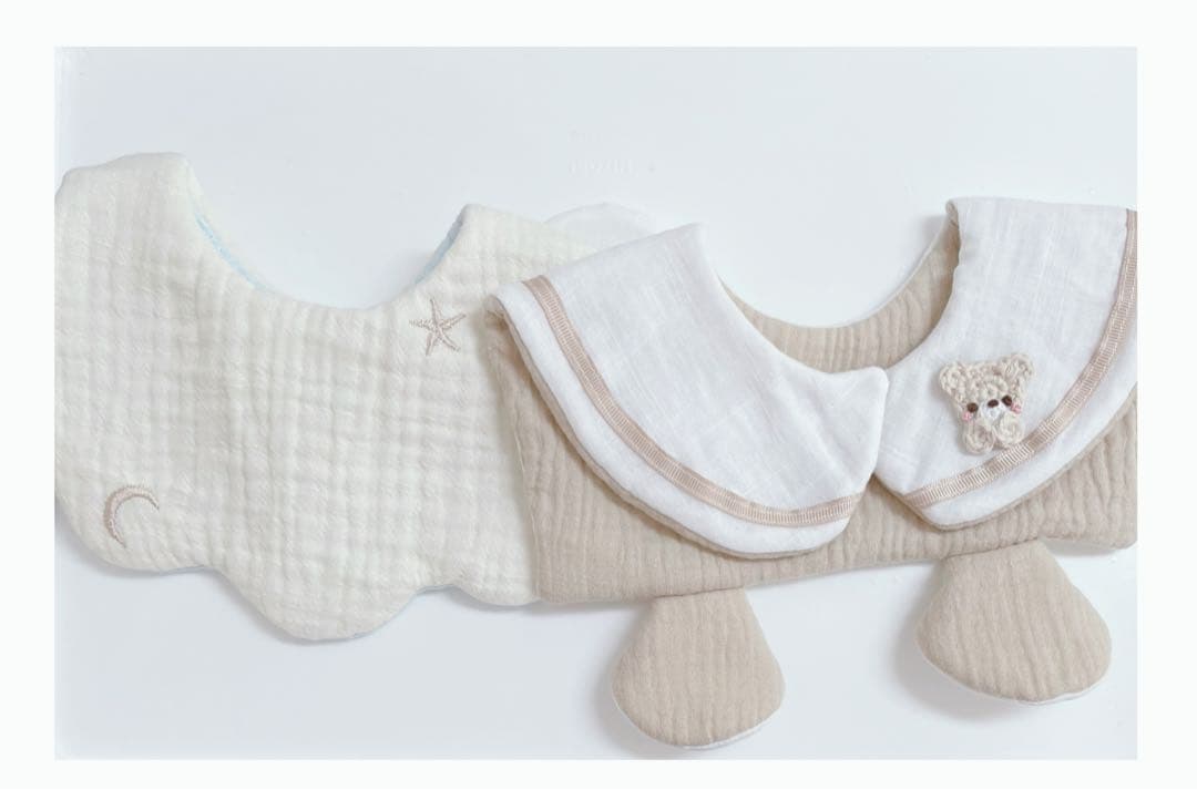 ハンドメイドスタイ　くまみみセーラースタイ　Chi♡様