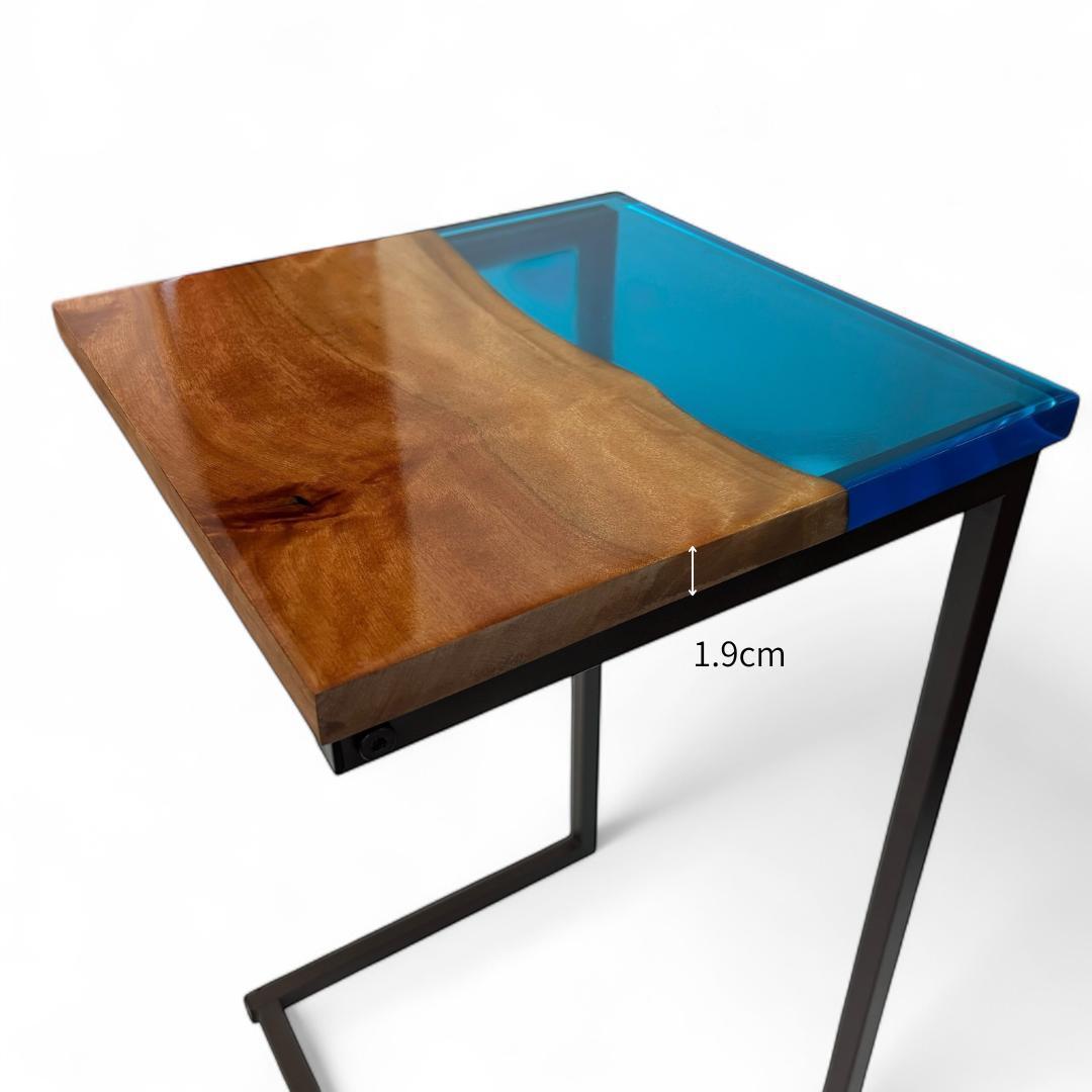 サイドテーブル レジン アイアン 木製 コの字 おしゃれ ミニ 一枚板 北欧