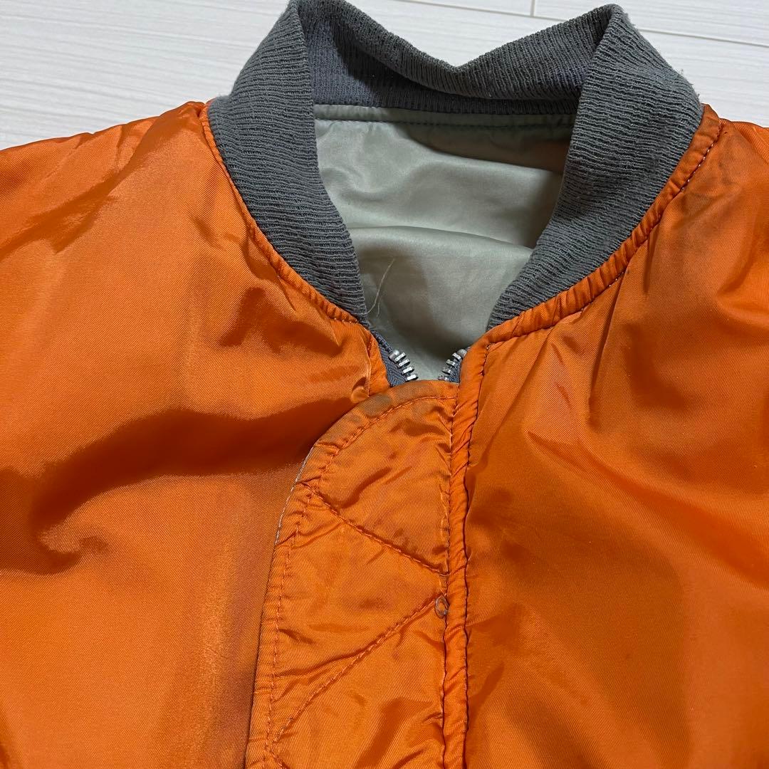 ALPHA USA製 MA-1 フライトジャケット シルバーXLサイズ