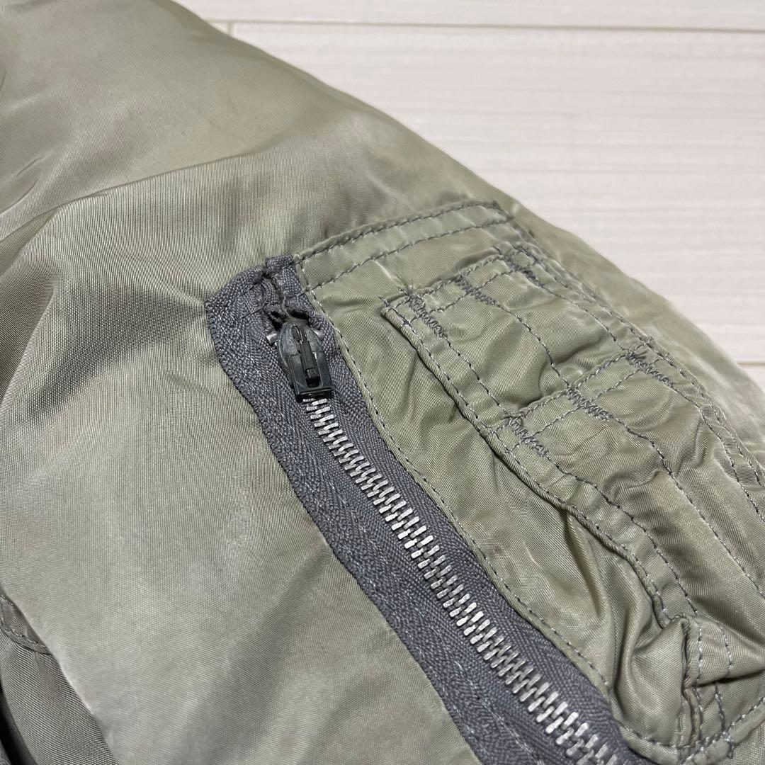 ALPHA USA製 MA-1 フライトジャケット シルバーXLサイズ