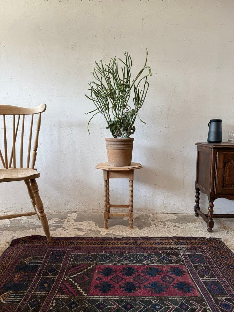 ビンテージ　八角形サイドテーブル　フラワースタンド　花台　剥離