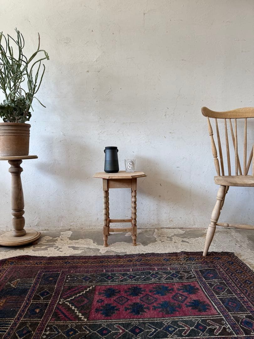 ビンテージ　八角形サイドテーブル　フラワースタンド　花台　剥離