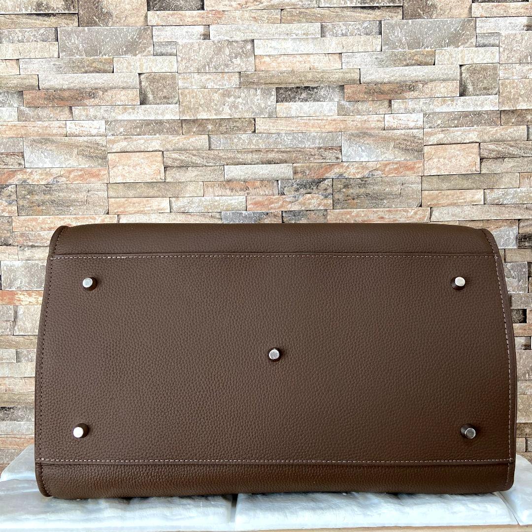 【美品】JISTORY　SIDE BELT BOSTON BAG　ブラウン