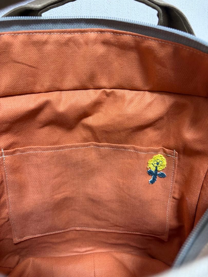 ミナペルホネン＊パッチギャザポケファスナートートL✂️ハンドメイド