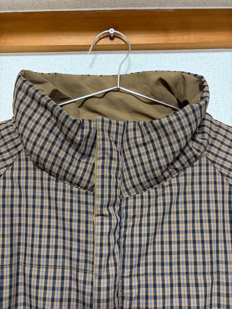 【♡♡♡さん専用】kastane チェック中綿リバーシブルアウター ブラウン　M