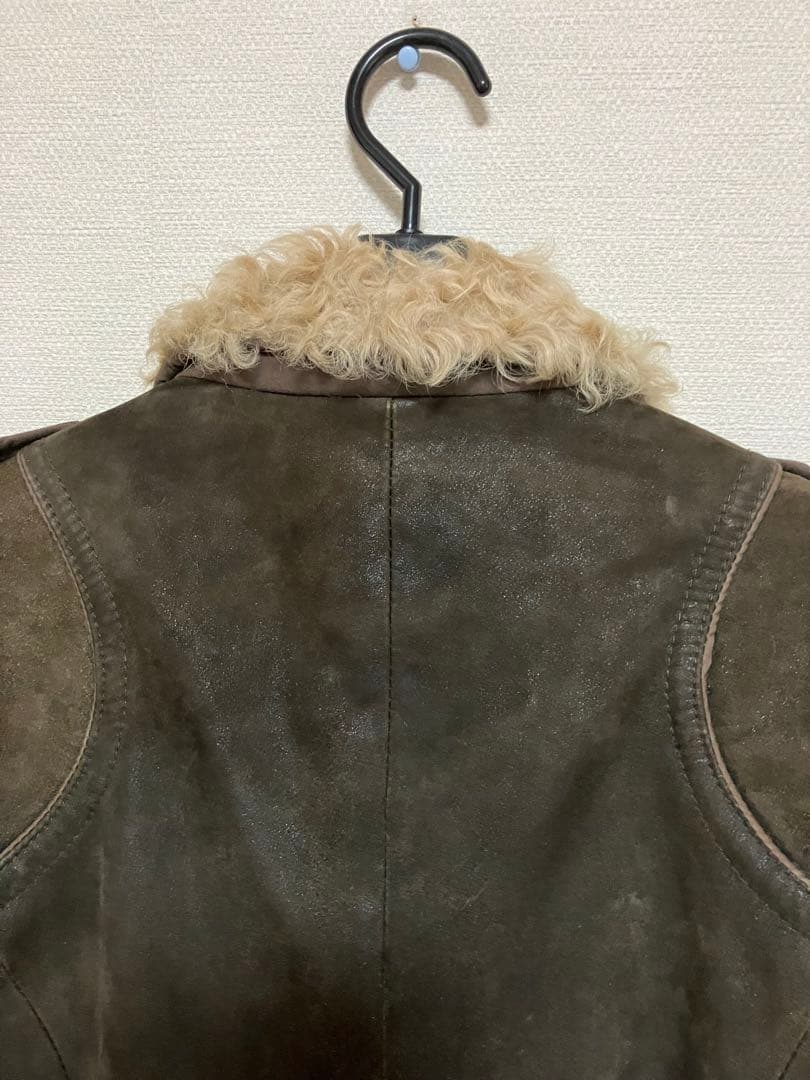 レディース　レザージャケット　スウェード　ダークブラウン