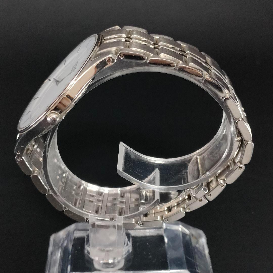 美品　CITIZEN　シチズン　ホワイト　シルバー　ソーラー　腕時計　メンズ
