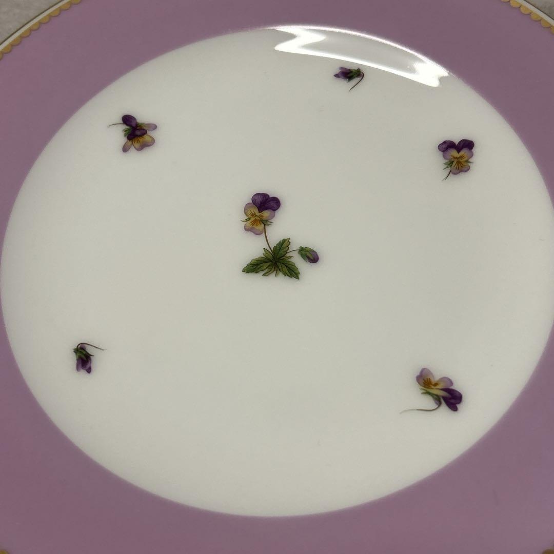 【新品•未使用•4色セット•箱あり】大倉陶園 色蒔 パンジー デザート皿