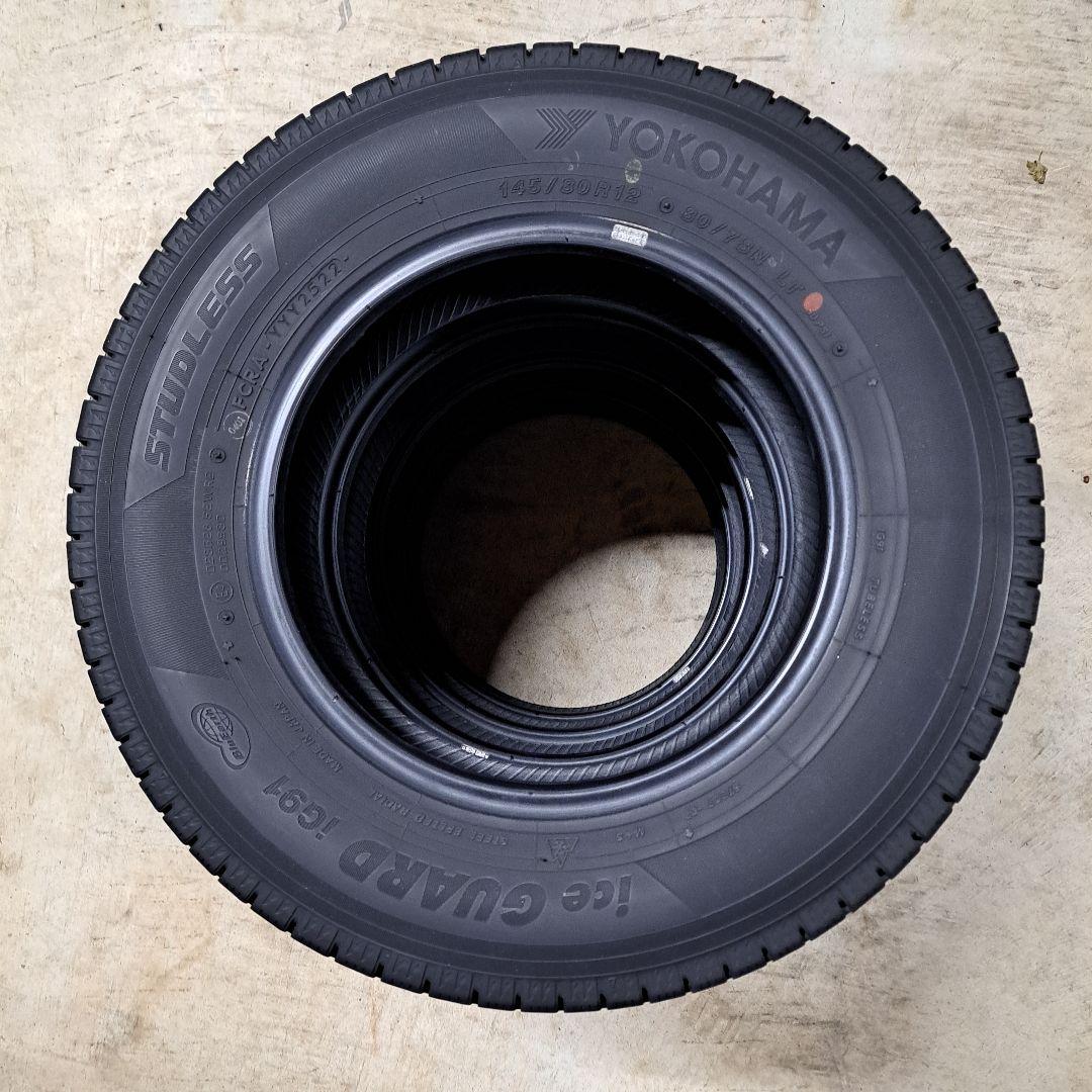 145/80R12　80/78N　LT　ヨコハマ　アイスガードiG91　4本