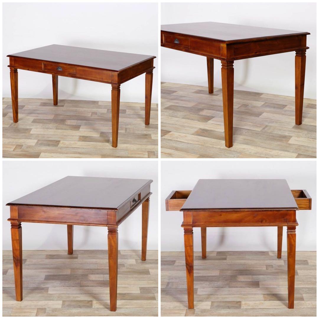 O 新品 アジアン ダイニングテーブル L カフェ アンティーク カントリー