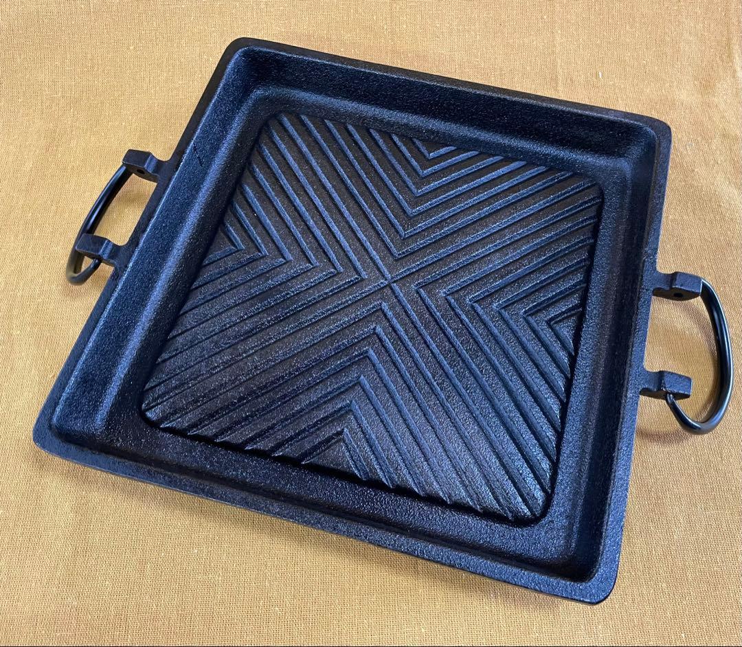 この冬 本物の 南部鉄器 で肉を焼こう‼️グリルパン① 重量級 焼肉 鉄鍋 鉄分