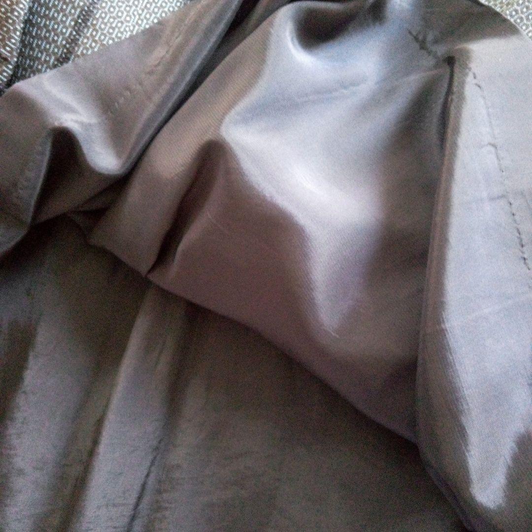 別注仕立て　大島紬ネイビー ジャケットとスカートのセット