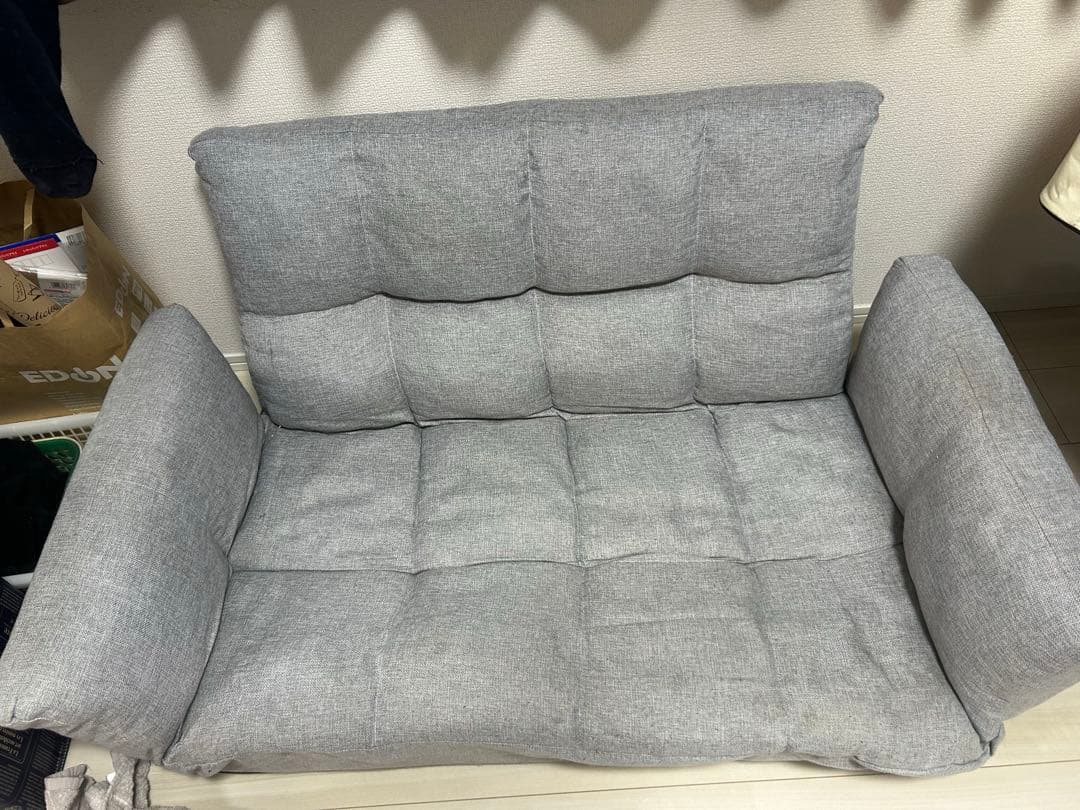 グレー 2人掛けソファ