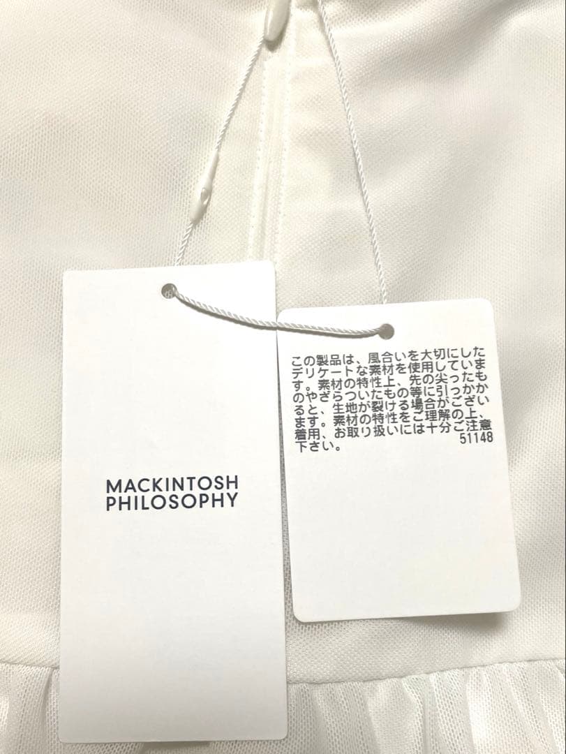 値下げ/未使用MACKINTOSH PHILOSOPHY チュールフリルブラウス