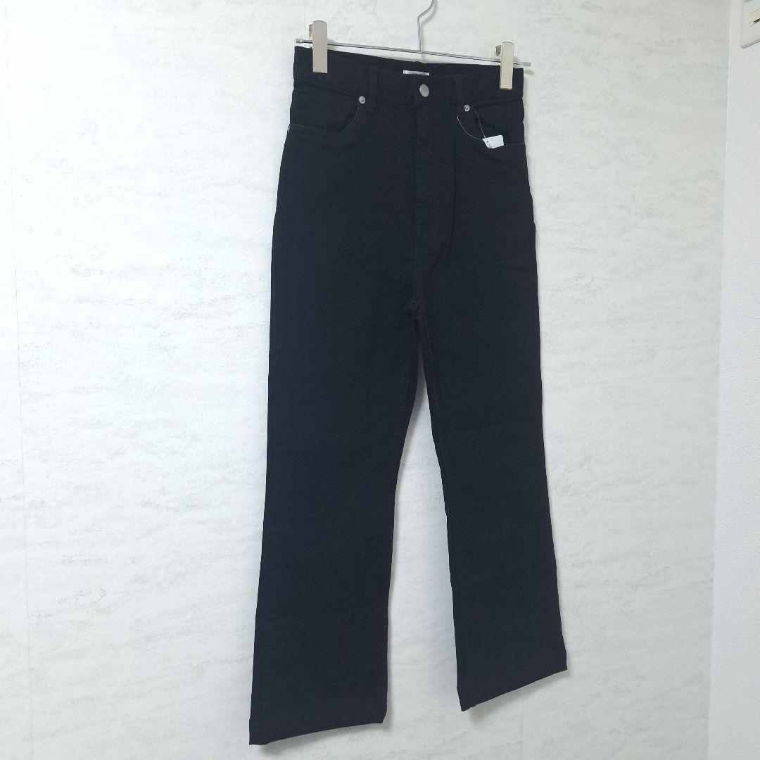 新品 エディットフォー ルル ハイウエスト ブラック ストレートデニム 美脚