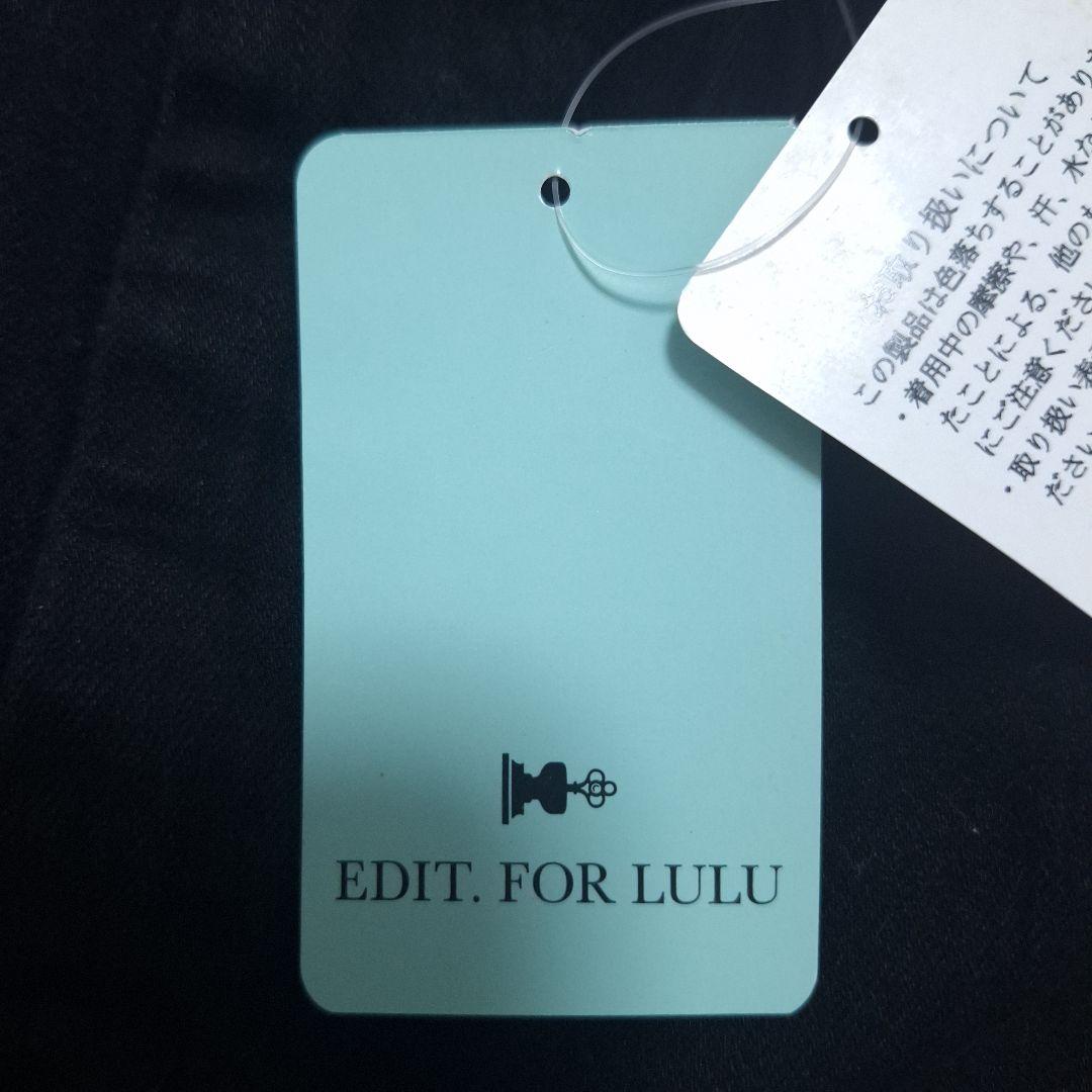 新品 エディットフォー ルル ハイウエスト ブラック ストレートデニム 美脚